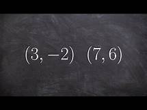 Video thumbnail for How to find the slope between two points using slope formula