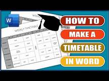 Video thumbnail for How to make a TIMETABLE in Word | MS WORD Tutorials