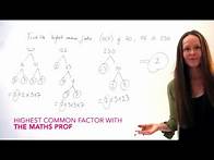 Video thumbnail for The Maths Prof: Highest Common Factor (HCF) / Greatest Common Factor (GCF) of 140, 126 & 230