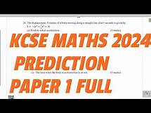 Video thumbnail for KCSE 2024 MATHS PREDICTION- PAPER ONE FULL