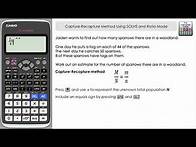 Video thumbnail for Capture Recapture Method On A Casio Classwiz fx-991EX | Edexcel GCSE | Using SOLVE & Ratio Mode