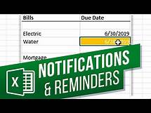 Video thumbnail for How to Create Notifications or Reminders in Excel
