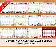Video thumbnail for EDITABLE Gnome Monthly Calendar 2025, Printable Monthly Planner & Schedule for Work, Home, Office, Cute Calendars for Kids, Instant Download - Etsy