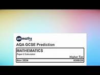 Video thumbnail for Nov 2024 Predicted Maths GCSE Paper 2 Calculator AQA (Higher) Calculator Exam 8300/2H
