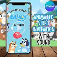 Video thumbnail for Bluey Birthday Invitation, Bluey Video Invitation, Bluey Invite, Bluey Animated Invite Video, Birthday Digital Video Invite, Canva Editable - Etsy Australia
