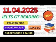 Video thumbnail for ielts reading practice test 2025 with answers | 11 april