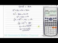 Video thumbnail for EDEXCEL IAL WMA11 01 P1 new OCT 2019 Q8 Quadratic Equations
