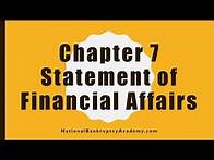 Video thumbnail for Chapter 7 Statement of Financial Affairs Preview, Official Bankruptcy Form 107