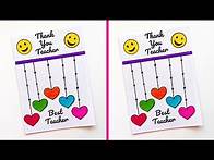 Video thumbnail for Easy and Beautiful Thank you Card | Thank you card for Teachers | Thank you card using white paper