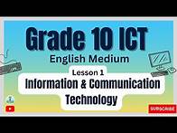 Video thumbnail for Information & Communication Technology | Grade 10 - ICT English Medium -Lesson 1 Animated Note