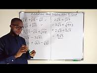 Video thumbnail for Addition and Subtraction of surds