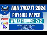 Video thumbnail for AQA AS LEVEL PHYSICS PAPER 1 7407/1 2024 | COMPLETE WALKTHROUGH PART 2 OF 2 |AQA PHYSICS 2024|
