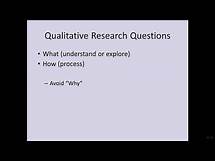 Video thumbnail for How to write qualitative research questions