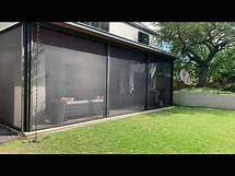 Video thumbnail for Retractable Motorized Bug Enclosure Patio Screens - Shading Texas