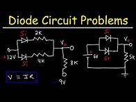Video thumbnail for How To Solve Diode Circuit Problems In Series and Parallel Using Ohm's Law and KVL