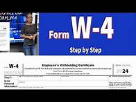 Video thumbnail for W4 tax form, IRS w-4 tax form. How to fill out w4 tax form . Step by step, walk-through of w4.