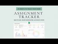 Video thumbnail for Assignment Tracker Excel Template | Student Spreadsheet | Academic Planner | Homework Tracker