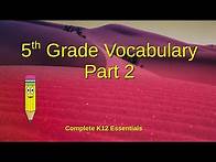 Video thumbnail for 5th Grade English Vocabulary Part 2 | public and homeschool classroom learning lessons
