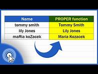 Video thumbnail for How to Capitalize First Letters in Excel (PROPER Function)