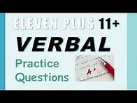 Video thumbnail for 11+ (Eleven Plus) Verbal Reasoning Practice Questions - How to Pass 11+