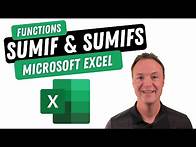 Video thumbnail for How to use the SUMIF and SUMIFS Functions in Microsoft Excel for Beginners