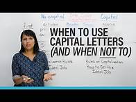 Video thumbnail for When to use CAPITAL LETTERS in English