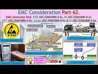 Video thumbnail for EMC Part 62. Types of Immunity Test: ESD IEC61000-4-2, RI (4-3), EFT (4-4), Surge (4-5) & CI (4-6).