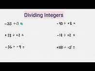 Video thumbnail for Dividing Integers