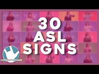 Video thumbnail for 30 Basic ASL Signs For Beginners | American Sign Language