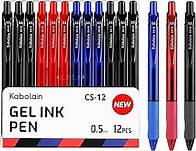 Video thumbnail for 12 Pack Gel Ink Pens, 0.5mm Retractable Ballpoint Pens(Black/Blue/Red), Fine Point Smooth with Soft Grip, Office School Supplies for Writing Men/Teacher