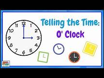 Video thumbnail for Telling the Time for Kids: O'Clock Times- WORKSHEET INCLUDED!