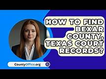 Video thumbnail for How To Find Bexar County, Texas Court Records? - CountyOffice.org