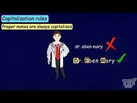 Video thumbnail for Basic Rules of Capitalization | English | Grade-2,3 | Tutway |