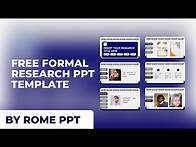Video thumbnail for FREE Research Defense PPT Template P2 by Rome
