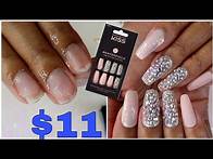 Video thumbnail for I Tried an $11 Kiss Luxe Mani Press on Nails Kit from Walgreens!