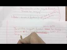Video thumbnail for Paper 1 Question 4 Rosabel Writing a Response