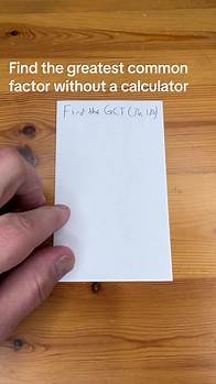 Video thumbnail for How to Find the Greatest Common Factor Easily