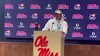 Video thumbnail for Ole Miss football coach Lane Kiffin press conference after Egg Bowl