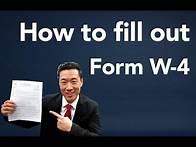 Video thumbnail for How to fill out a W4 Form
