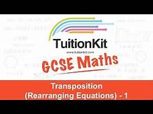 Video thumbnail for Transposition (Rearranging Equations) - 1