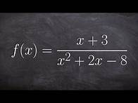 Video thumbnail for Finding the vertical and horizontal asymptotes