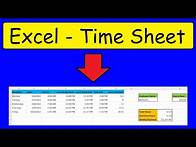 Video thumbnail for How To Make a Simple Time Sheet In Excel