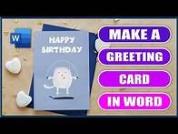 Video thumbnail for How to make a GREETING CARD in word | BIRTHDAY CARD