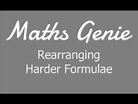 Video thumbnail for Rearranging Harder Formulae