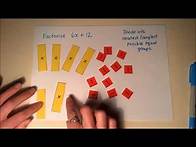 Video thumbnail for Factorising (factoring) simple expressions with algebra tiles - Demo