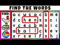 Video thumbnail for English Word Search - Spelling Game for Kids