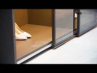 Video thumbnail for Sliding glass wardrobe system -Spaceship 16