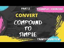 Video thumbnail for How to convert Compound to Simple Sentence | Example | Exercise | Transformation of Sentences