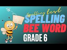 Video thumbnail for SPELLING QUIZ #2 |Spelling Bee Words Grade 6| Spelling Bees|Spelling Practice |Learn Vocabulary