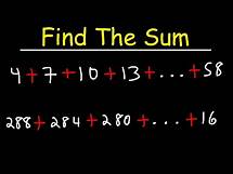 Video thumbnail for How To Find The Sum of an Arithmetic Series - Algebra